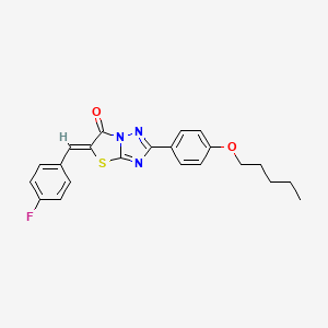 (5Z)-5-(4-fluorobenzylidene)-2-[4-(pentyloxy)phenyl][1,3]thiazolo[3,2-b][1,2,4]triazol-6(5H)-one