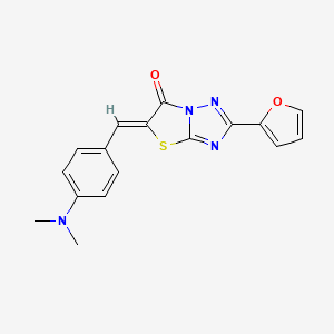 (5Z)-5-[4-(dimethylamino)benzylidene]-2-(furan-2-yl)[1,3]thiazolo[3,2-b][1,2,4]triazol-6(5H)-one