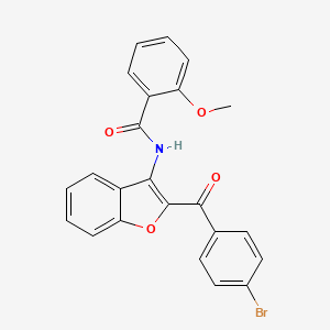 molecular formula C23H16BrNO4 B11571857 N-[2-(4-bromobenzoyl)-1-benzofuran-3-yl]-2-methoxybenzamide 