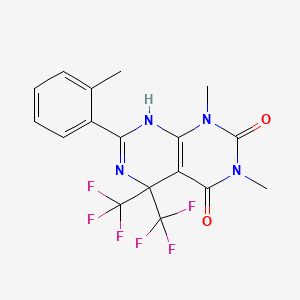 1,3-dimethyl-7-(2-methylphenyl)-5,5-bis(trifluoromethyl)-8H-pyrimido[4,5-d]pyrimidine-2,4-dione