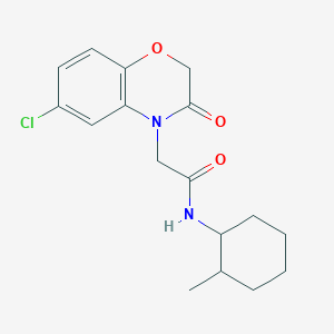 2-(6-chloro-3-oxo-2,3-dihydro-4H-1,4-benzoxazin-4-yl)-N-(2-methylcyclohexyl)acetamide