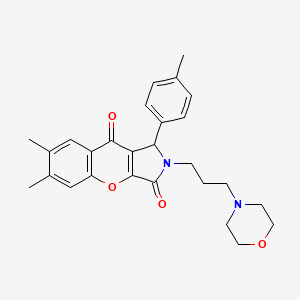 6,7-Dimethyl-1-(4-methylphenyl)-2-[3-(morpholin-4-yl)propyl]-1,2-dihydrochromeno[2,3-c]pyrrole-3,9-dione