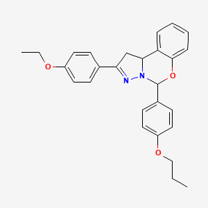 2-(4-Ethoxyphenyl)-5-(4-propoxyphenyl)-1,10b-dihydropyrazolo[1,5-c][1,3]benzoxazine