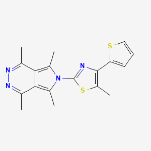 1,4,5,7-tetramethyl-6-[5-methyl-4-(thiophen-2-yl)-1,3-thiazol-2-yl]-6H-pyrrolo[3,4-d]pyridazine