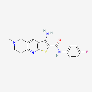 3-amino-N-(4-fluorophenyl)-6-methyl-5,6,7,8-tetrahydrothieno[2,3-b][1,6]naphthyridine-2-carboxamide