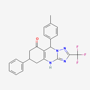 9-(4-methylphenyl)-6-phenyl-2-(trifluoromethyl)-5,6,7,9-tetrahydro[1,2,4]triazolo[5,1-b]quinazolin-8(4H)-one