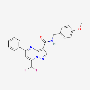 7-(difluoromethyl)-N-[(4-methoxyphenyl)methyl]-5-phenylpyrazolo[1,5-a]pyrimidine-3-carboxamide