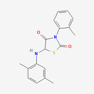 5-[(2,5-Dimethylphenyl)amino]-3-(2-methylphenyl)-1,3-thiazolidine-2,4-dione