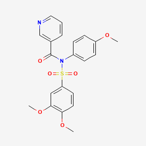 N-(3,4-Dimethoxybenzenesulfonyl)-N-(4-methoxyphenyl)pyridine-3-carboxamide