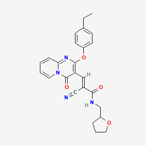 (2E)-2-cyano-3-[2-(4-ethylphenoxy)-4-oxo-4H-pyrido[1,2-a]pyrimidin-3-yl]-N-(tetrahydrofuran-2-ylmethyl)prop-2-enamide