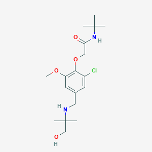 N-(tert-butyl)-2-(2-chloro-4-{[(2-hydroxy-1,1-dimethylethyl)amino]methyl}-6-methoxyphenoxy)acetamide