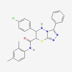 6-(4-chlorophenyl)-N-(2,4-dimethylphenyl)-3-phenyl-6,7-dihydro-5H-[1,2,4]triazolo[3,4-b][1,3,4]thiadiazine-7-carboxamide