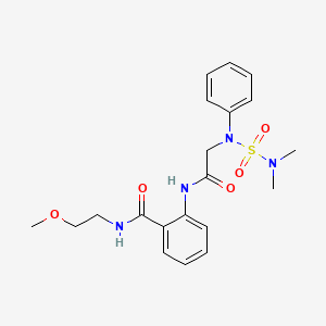 2-{[N-(dimethylsulfamoyl)-N-phenylglycyl]amino}-N-(2-methoxyethyl)benzamide