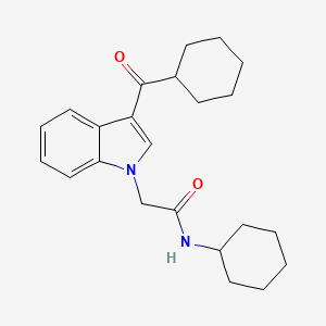 N-cyclohexyl-2-[3-(cyclohexylcarbonyl)-1H-indol-1-yl]acetamide