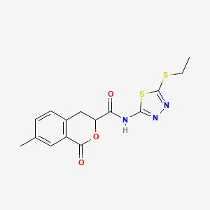 N-[5-(ethylsulfanyl)-1,3,4-thiadiazol-2-yl]-7-methyl-1-oxo-3,4-dihydro-1H-isochromene-3-carboxamide