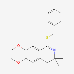 6-(Benzylsulfanyl)-8,8-dimethyl-2,3,8,9-tetrahydro[1,4]dioxino[2,3-g]isoquinoline