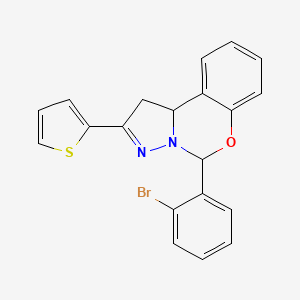 5-(2-Bromophenyl)-2-(thiophen-2-yl)-1,10b-dihydropyrazolo[1,5-c][1,3]benzoxazine