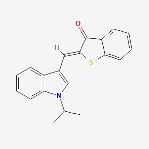 molecular formula C20H17NOS B11572107 (2Z)-2-{[1-(propan-2-yl)-1H-indol-3-yl]methylidene}-1-benzothiophen-3(2H)-one 