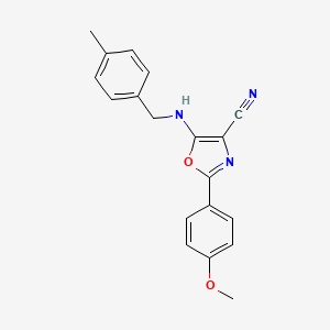 2-(4-Methoxyphenyl)-5-[(4-methylbenzyl)amino]-1,3-oxazole-4-carbonitrile