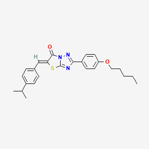 (5Z)-2-[4-(pentyloxy)phenyl]-5-[4-(propan-2-yl)benzylidene][1,3]thiazolo[3,2-b][1,2,4]triazol-6(5H)-one