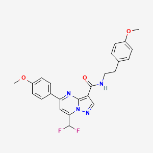 7-(difluoromethyl)-5-(4-methoxyphenyl)-N-[2-(4-methoxyphenyl)ethyl]pyrazolo[1,5-a]pyrimidine-3-carboxamide