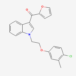 {1-[2-(4-chloro-3-methylphenoxy)ethyl]-1H-indol-3-yl}(furan-2-yl)methanone