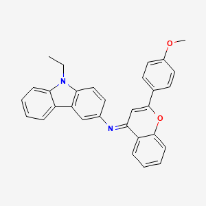 9-ethyl-N-[(4E)-2-(4-methoxyphenyl)-4H-chromen-4-ylidene]-9H-carbazol-3-amine