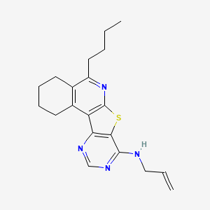 molecular formula C20H24N4S B11572155 8-butyl-N-prop-2-enyl-11-thia-9,14,16-triazatetracyclo[8.7.0.02,7.012,17]heptadeca-1,7,9,12,14,16-hexaen-13-amine 