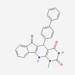 7-methyl-2-(4-phenylphenyl)-5,7,9-triazatetracyclo[8.7.0.03,8.011,16]heptadeca-1(10),3(8),11,13,15-pentaene-4,6,17-trione