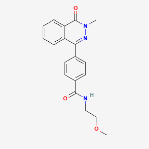 molecular formula C19H19N3O3 B11572163 N-(2-methoxyethyl)-4-(3-methyl-4-oxo-3,4-dihydrophthalazin-1-yl)benzamide 