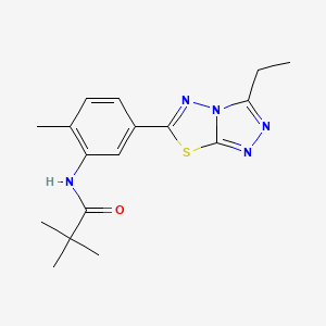 N-(5-{3-Ethyl-[1,2,4]triazolo[3,4-B][1,3,4]thiadiazol-6-YL}-2-methylphenyl)-2,2-dimethylpropanamide