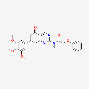 N-[5-oxo-7-(3,4,5-trimethoxyphenyl)-5,6,7,8-tetrahydroquinazolin-2-yl]-2-phenoxyacetamide