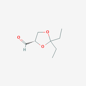molecular formula C8H14O3 B115722 (4S)-2,2-Diethyl-1,3-dioxolane-4-carbaldehyde CAS No. 143157-28-2
