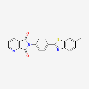 molecular formula C21H13N3O2S B11572226 6-[4-(6-methyl-1,3-benzothiazol-2-yl)phenyl]-5H-pyrrolo[3,4-b]pyridine-5,7(6H)-dione 