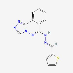 (6Z)-6-[(2E)-(thiophen-2-ylmethylidene)hydrazinylidene]-5,6-dihydro[1,2,4]triazolo[3,4-a]phthalazine