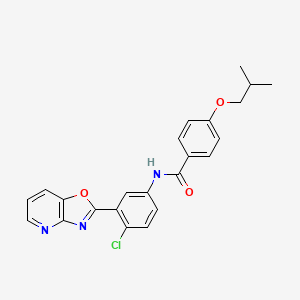 N-[4-chloro-3-([1,3]oxazolo[4,5-b]pyridin-2-yl)phenyl]-4-(2-methylpropoxy)benzamide