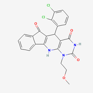 molecular formula C23H17Cl2N3O4 B11572266 2-(2,3-dichlorophenyl)-7-(2-methoxyethyl)-5,7,9-triazatetracyclo[8.7.0.03,8.011,16]heptadeca-1(10),3(8),11,13,15-pentaene-4,6,17-trione 