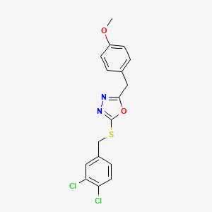 2-[(3,4-Dichlorobenzyl)sulfanyl]-5-(4-methoxybenzyl)-1,3,4-oxadiazole