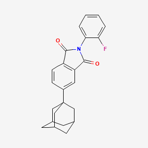 molecular formula C24H22FNO2 B11572274 2-(2-fluorophenyl)-5-(tricyclo[3.3.1.1~3,7~]dec-1-yl)-1H-isoindole-1,3(2H)-dione 