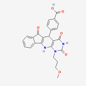 4-[7-(3-methoxypropyl)-4,6,17-trioxo-5,7,9-triazatetracyclo[8.7.0.03,8.011,16]heptadeca-1(10),3(8),11,13,15-pentaen-2-yl]benzoic acid