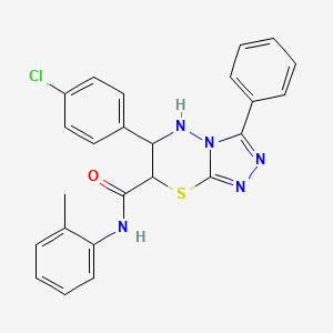 6-(4-chlorophenyl)-N-(2-methylphenyl)-3-phenyl-6,7-dihydro-5H-[1,2,4]triazolo[3,4-b][1,3,4]thiadiazine-7-carboxamide