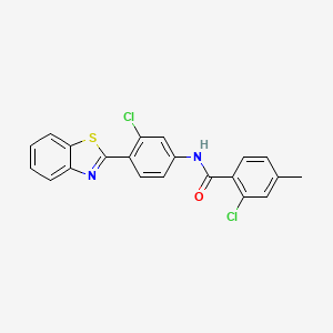 N-[4-(1,3-benzothiazol-2-yl)-3-chlorophenyl]-2-chloro-4-methylbenzamide