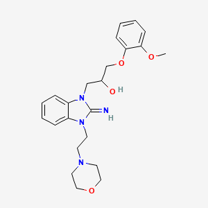 1-{2-imino-3-[2-(morpholin-4-yl)ethyl]-2,3-dihydro-1H-benzimidazol-1-yl}-3-(2-methoxyphenoxy)propan-2-ol