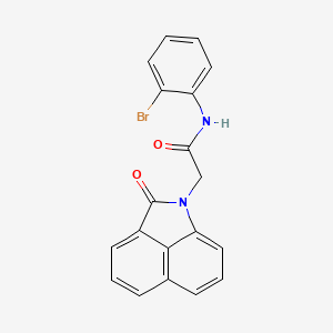 molecular formula C19H13BrN2O2 B11572425 N-(2-bromophenyl)-2-(2-oxobenzo[cd]indol-1(2H)-yl)acetamide 