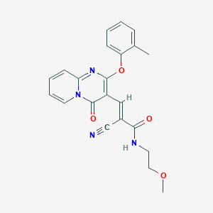 (2E)-2-cyano-N-(2-methoxyethyl)-3-[2-(2-methylphenoxy)-4-oxo-4H-pyrido[1,2-a]pyrimidin-3-yl]prop-2-enamide