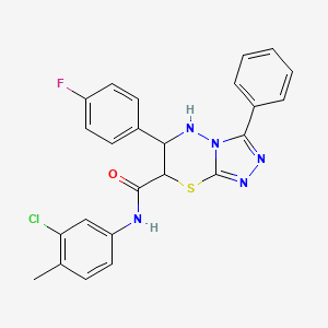 N-(3-chloro-4-methylphenyl)-6-(4-fluorophenyl)-3-phenyl-6,7-dihydro-5H-[1,2,4]triazolo[3,4-b][1,3,4]thiadiazine-7-carboxamide