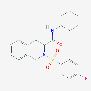 N-Cyclohexyl-2-(4-fluorobenzenesulfonyl)-1,2,3,4-tetrahydroisoquinoline-3-carboxamide