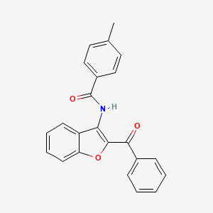 molecular formula C23H17NO3 B11572461 N-(2-benzoyl-1-benzofuran-3-yl)-4-methylbenzamide 