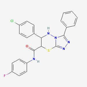 6-(4-chlorophenyl)-N-(4-fluorophenyl)-3-phenyl-6,7-dihydro-5H-[1,2,4]triazolo[3,4-b][1,3,4]thiadiazine-7-carboxamide