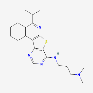 N',N'-dimethyl-N-(8-propan-2-yl-11-thia-9,14,16-triazatetracyclo[8.7.0.02,7.012,17]heptadeca-1,7,9,12,14,16-hexaen-13-yl)propane-1,3-diamine